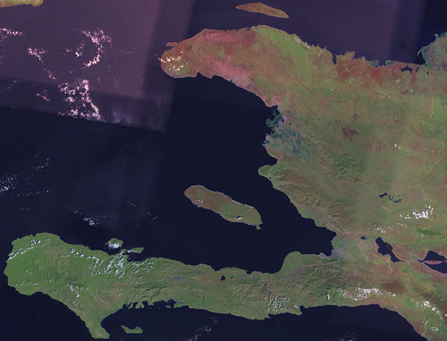 Pic Macaya National Park (French: Parc National Pic Macaya) is one of two national parks of the Republic of Haiti,: the other is La Visite National Park. It is located on the peninsula in the southern part of the country, and features the country's last stand of virgin cloud forest. Elevations in the rugged park reach a maximum height of 2,347 meters (7,700 feet) above sea level at Pic Macaya (Macaya Peak), the second highest point in Haiti behind Pic la Selle. The mountains are mainly karstic and volcanic. The park features some endangered plant and animal life, including some endemic to the island of Hispaniola. Text and map courtesy of Wikipedia